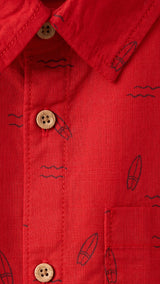Mango shirt surf in red - Image 5