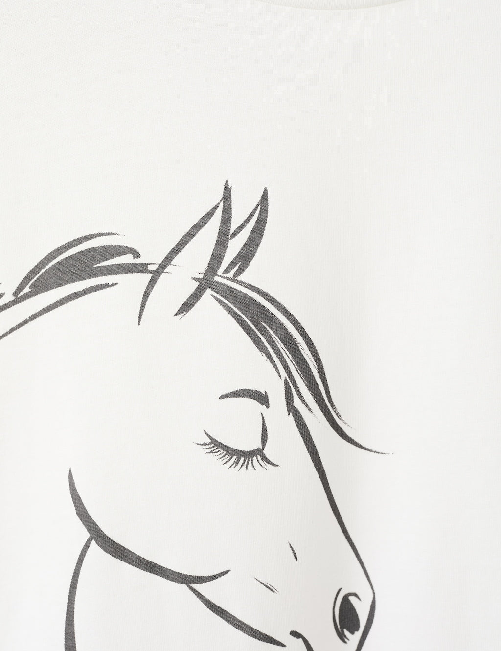 Mango t-shirt horse in off white - Image 2