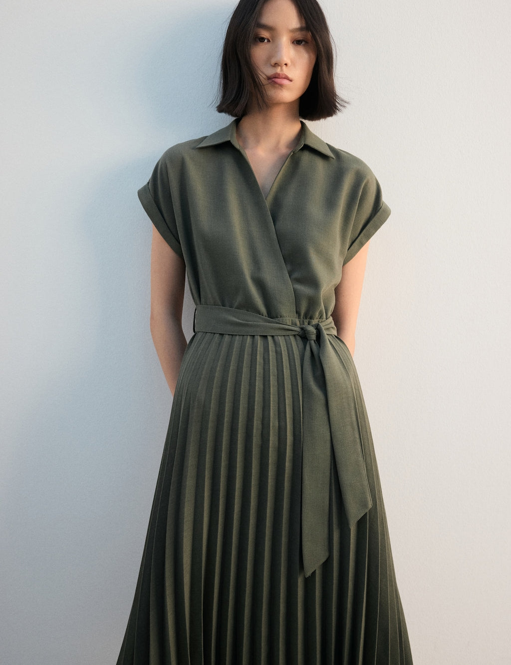 Mango dress esther in khaki - Image 1