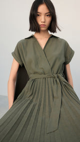 Mango dress esther in khaki - Image 5