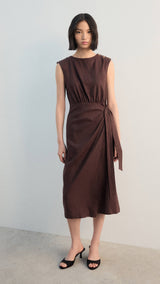 Mango dress gin in chocolate-001