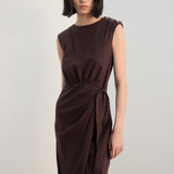 Mango dress gin in chocolate-002