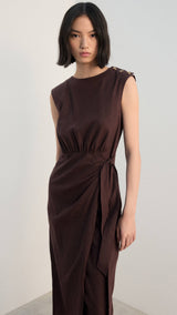 Mango dress gin in chocolate-002