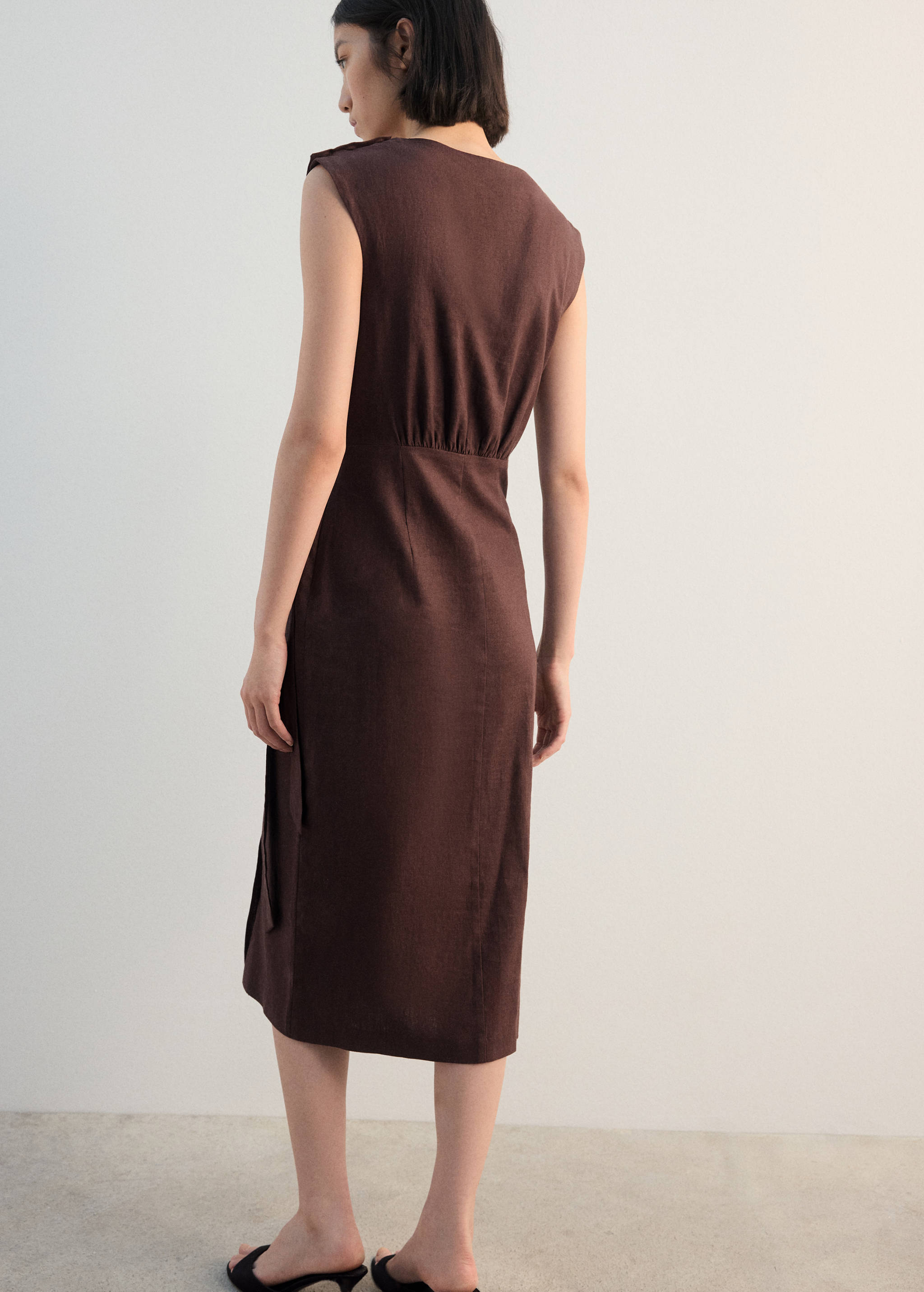 Mango dress gin in chocolate-003