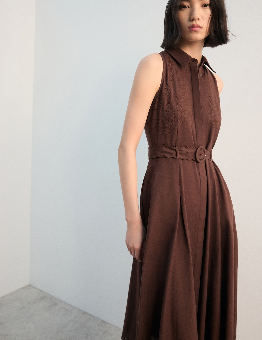 Mango dress bloomer in brown - Image 1