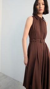 Mango dress bloomer in brown - Image 1