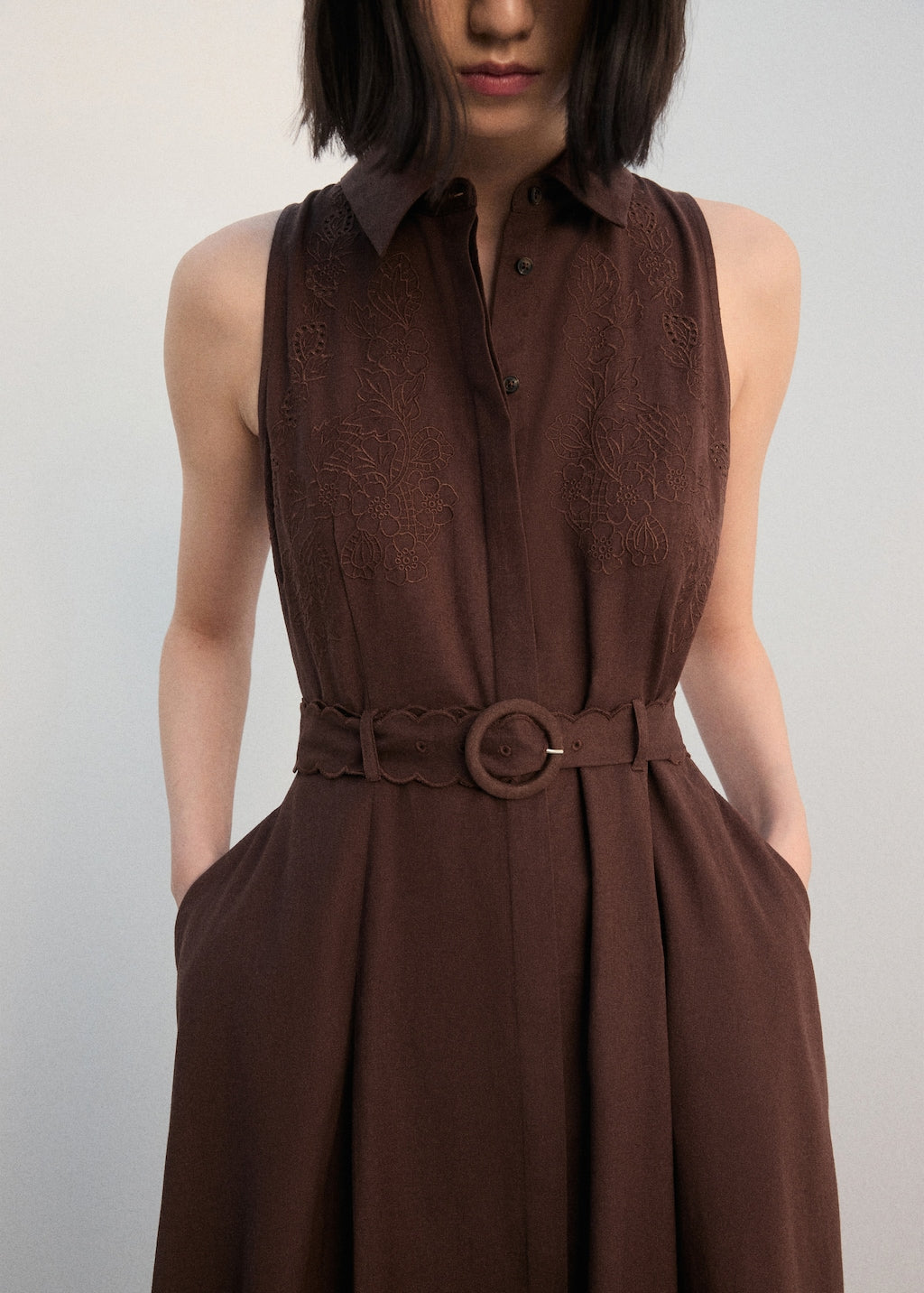 Mango dress bloomer in brown - Image 4