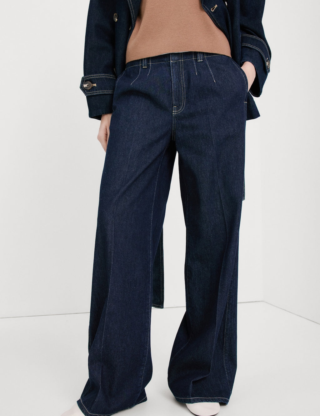 Mango trousers alma in soft denim - Image 1