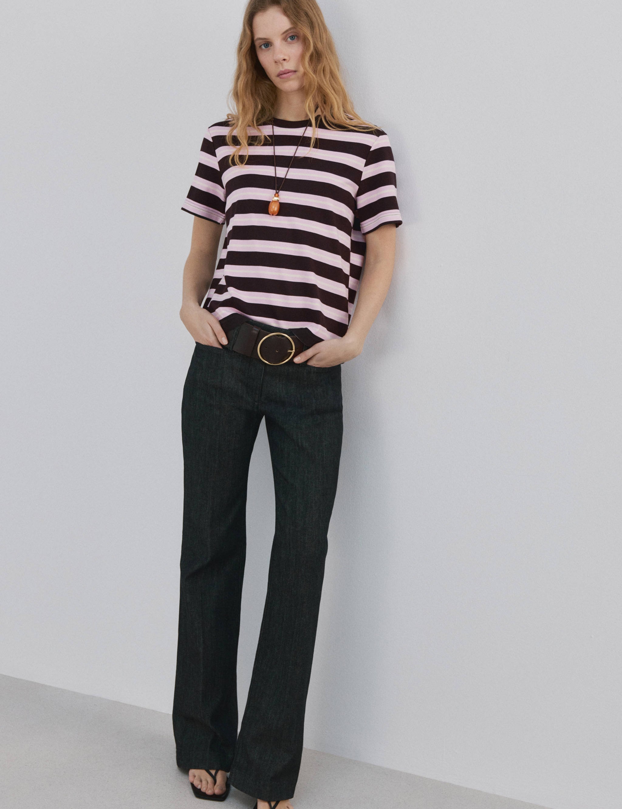 Mango t-shirt dolly in brown-001