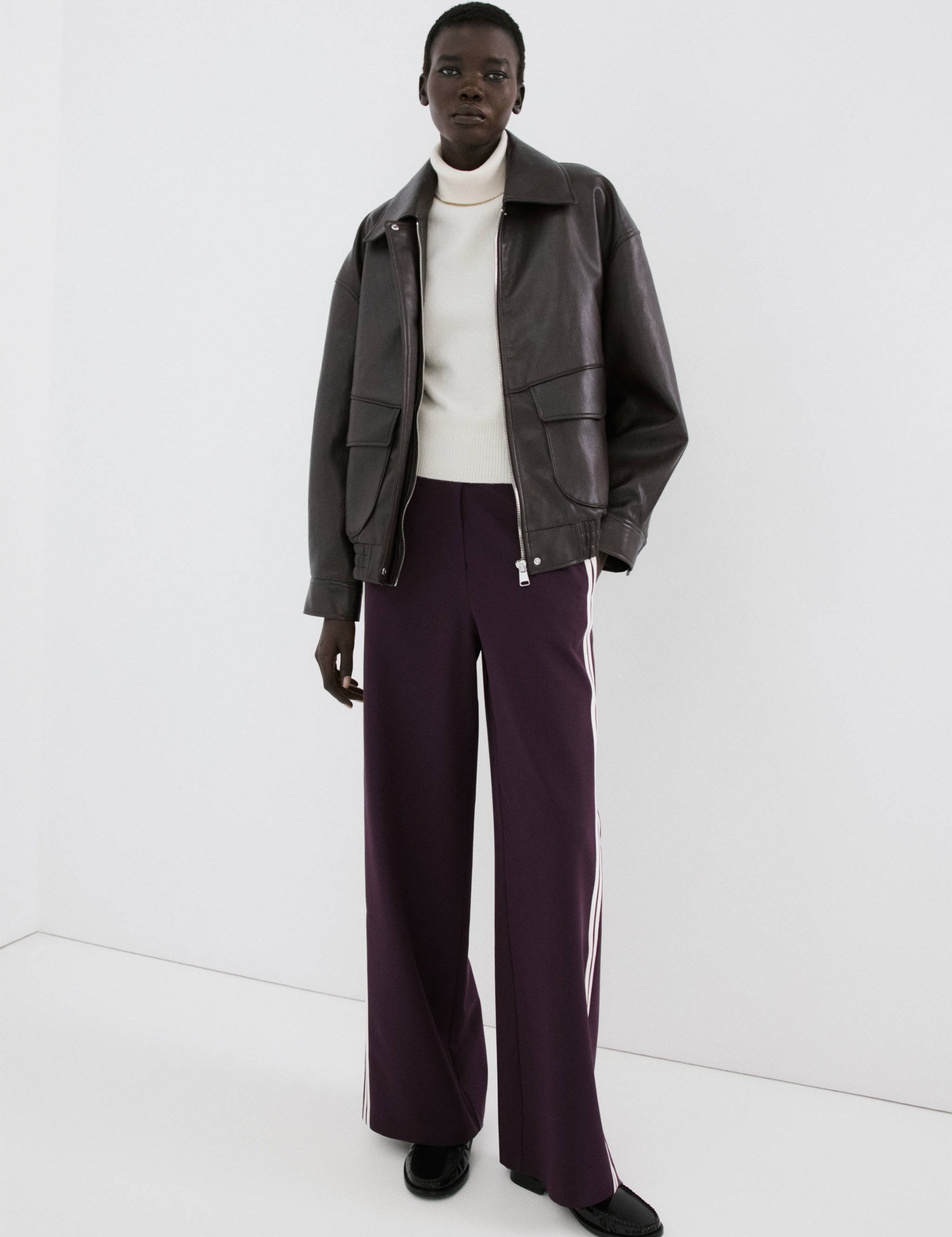 Mango trousers sophie in wine-001