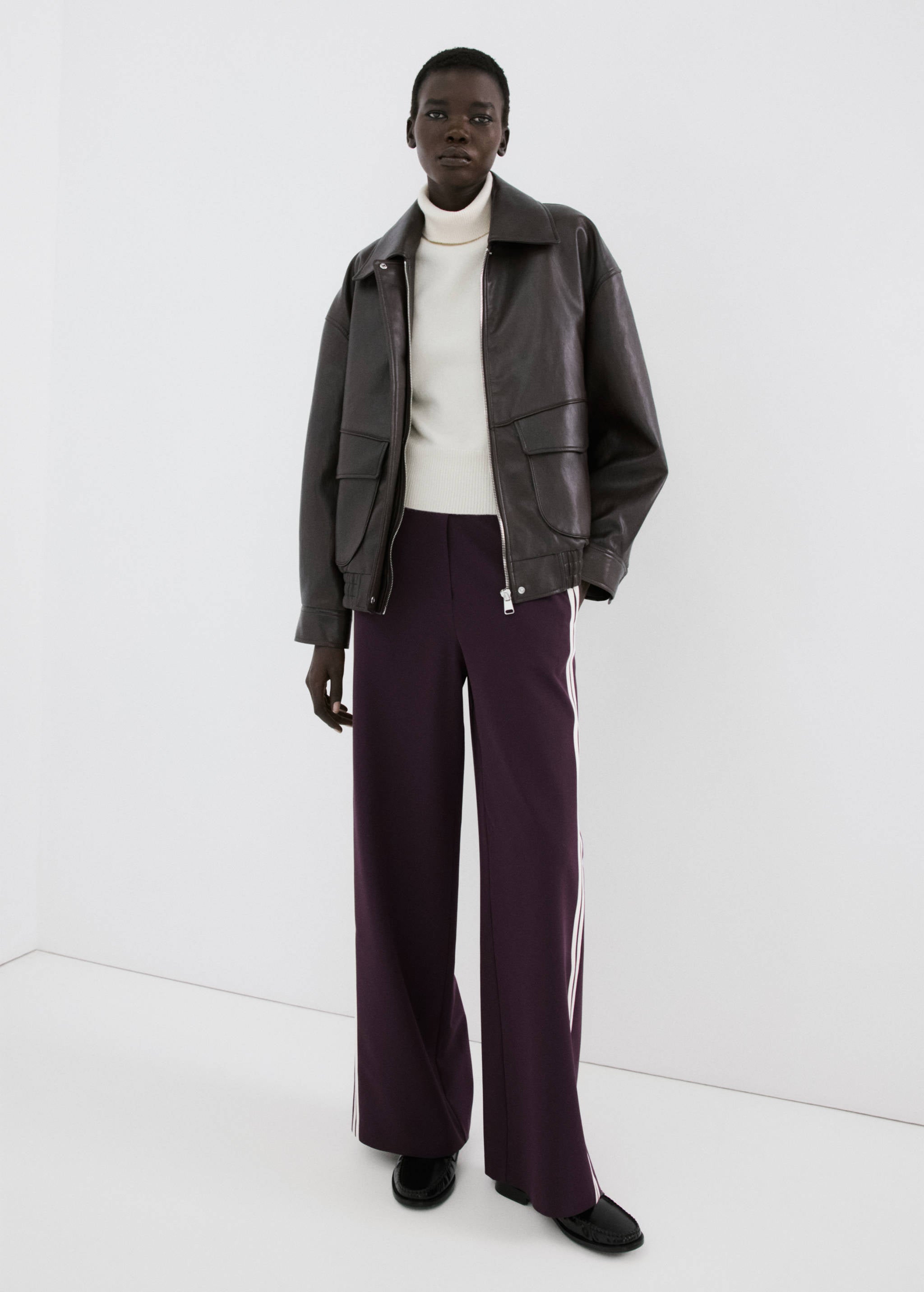 Mango trousers sophie in wine-001