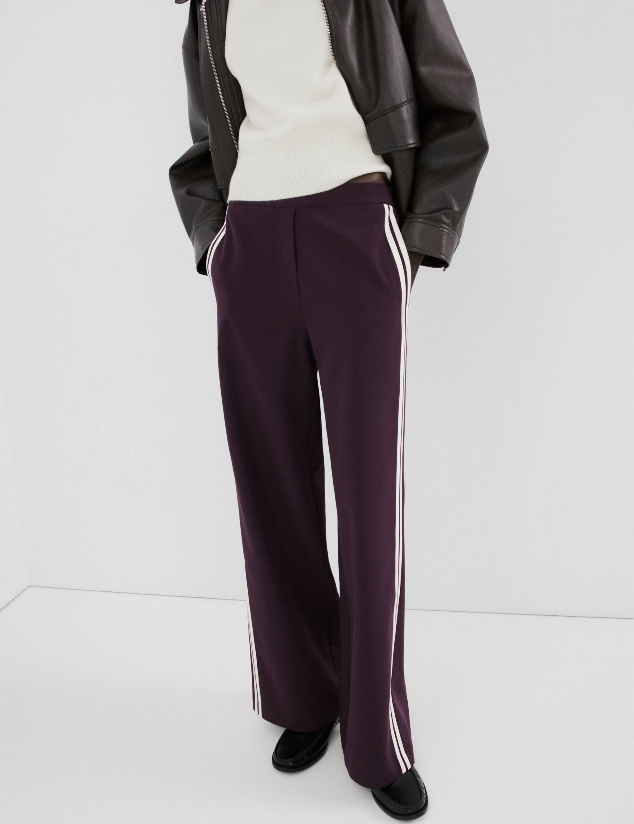 Mango trousers sophie in wine-002