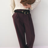 Mango trousers veronica in purple brown - Image 1