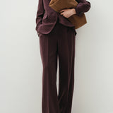 Mango trousers veronica in purple brown - Image 5