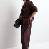 Mango trousers veronica in purple brown - Image 6