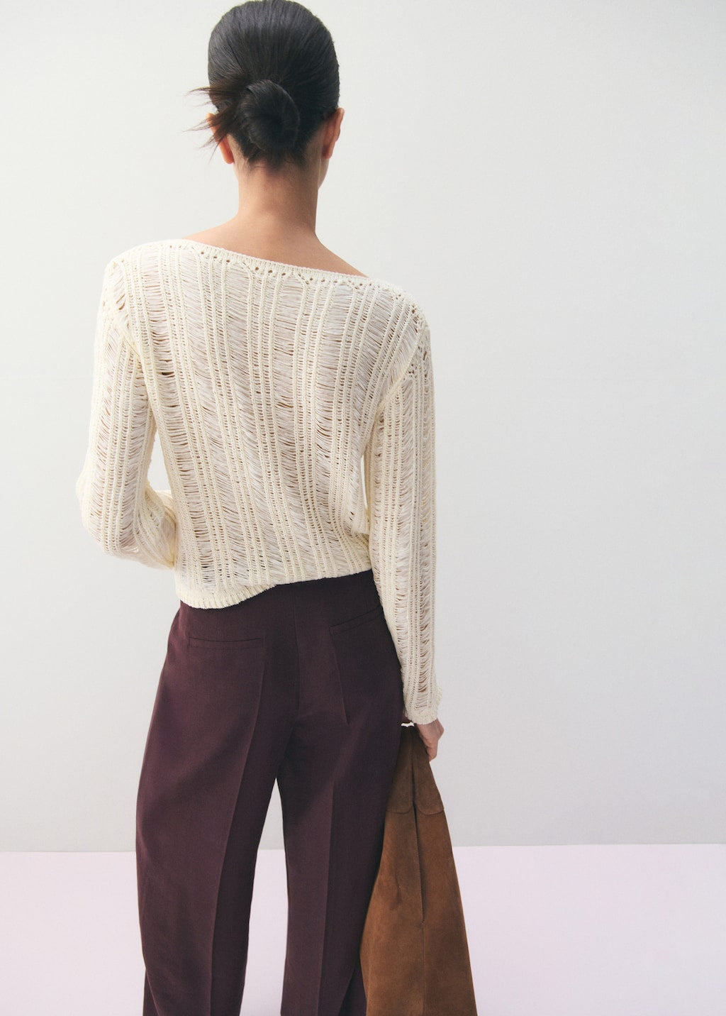 Mango trousers veronica in purple brown - Image 9
