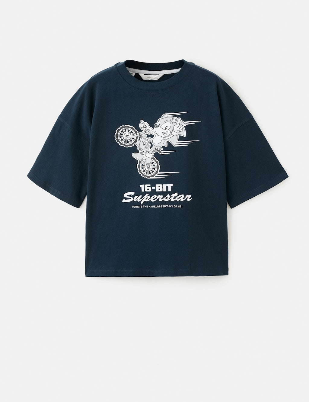 Mango t-shirt sonmoto in navy - Image 1