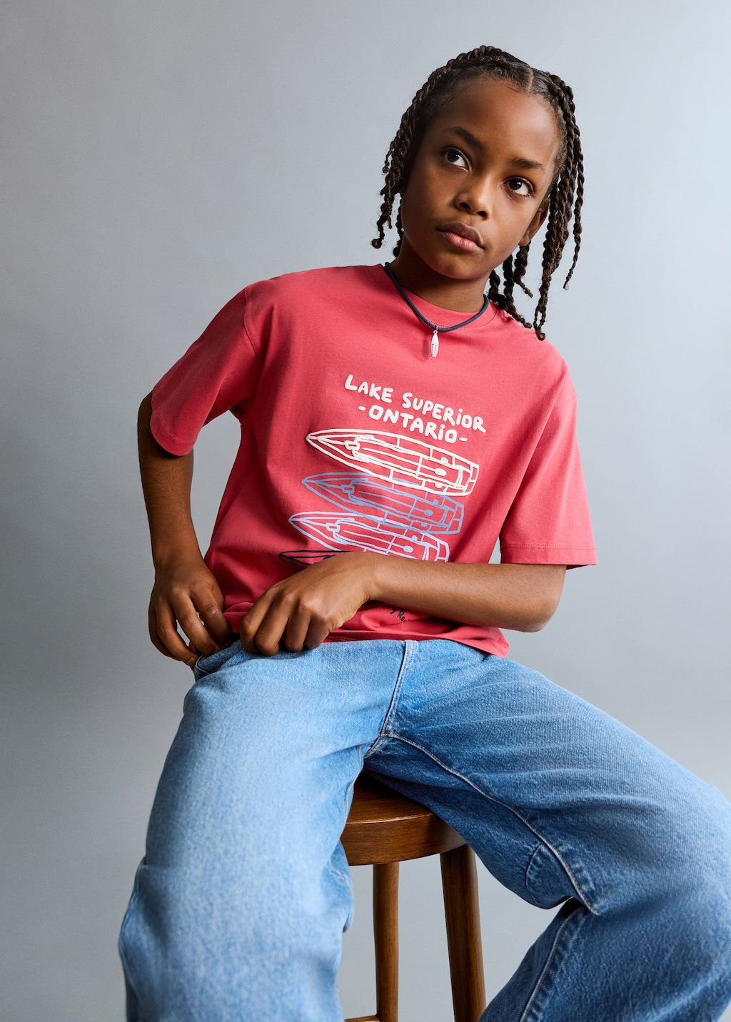 Mango t-shirt fbarcas in red - Image 1