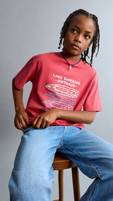 Mango t-shirt fbarcas in red - Image 1