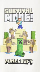 Mango t-shirt minecraw in off white - Image 3