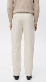 Mango trousers pierre in off white-003