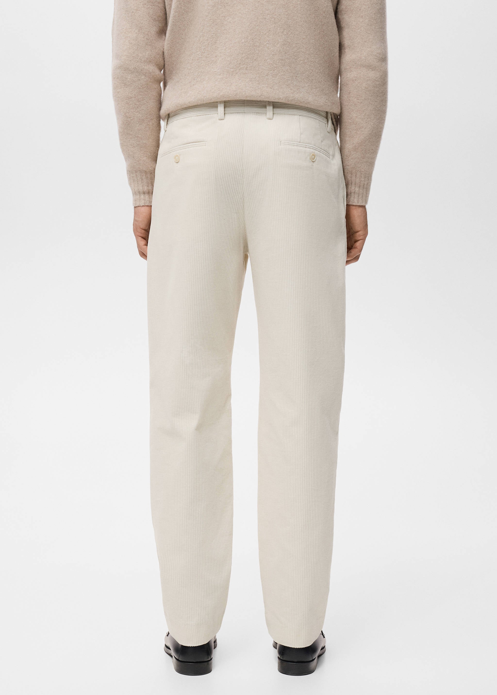 Mango trousers pierre in off white-003