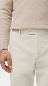 Mango trousers pierre in off white-004