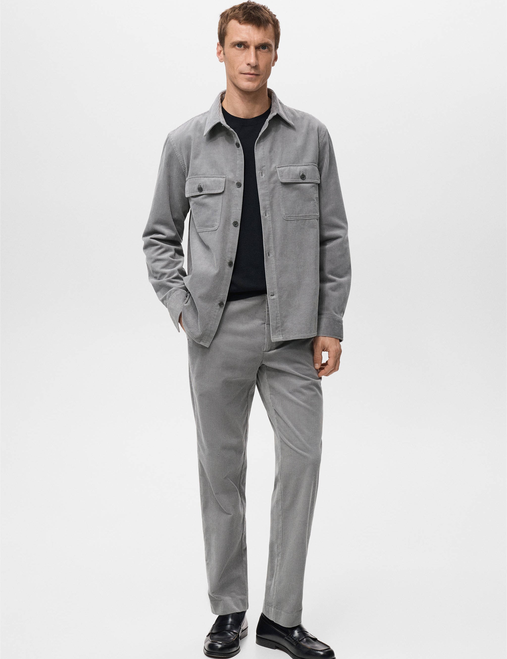 Mango trousers pierre in light vigore grey-001