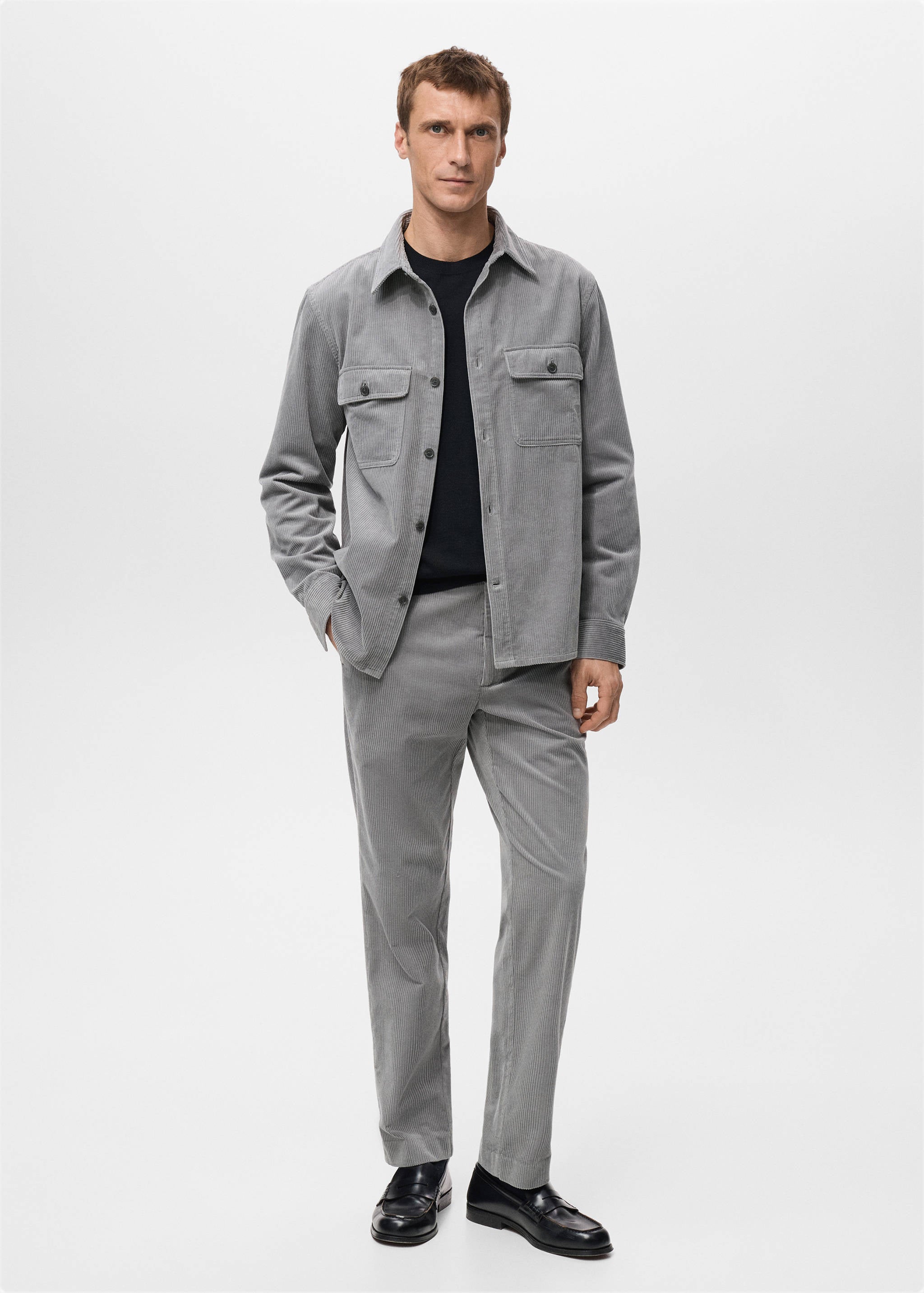 Mango trousers pierre in light vigore grey-001