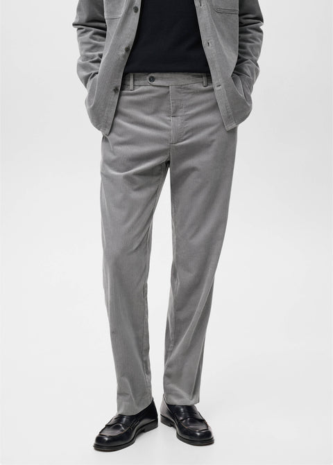 Mango trousers pierre in light vigore grey