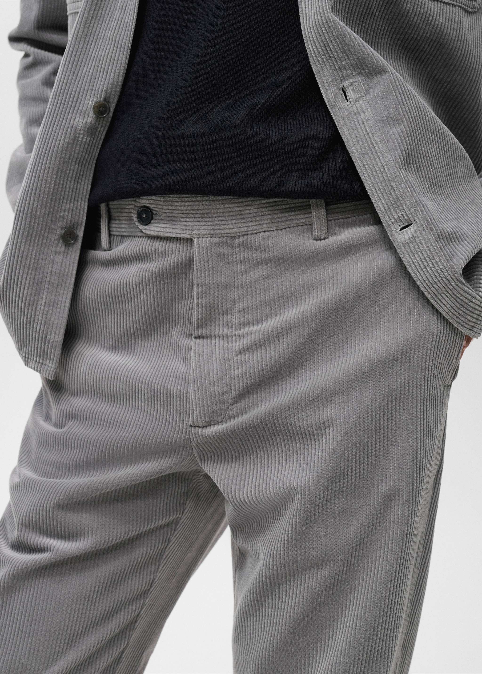 Mango trousers pierre in light vigore grey-004