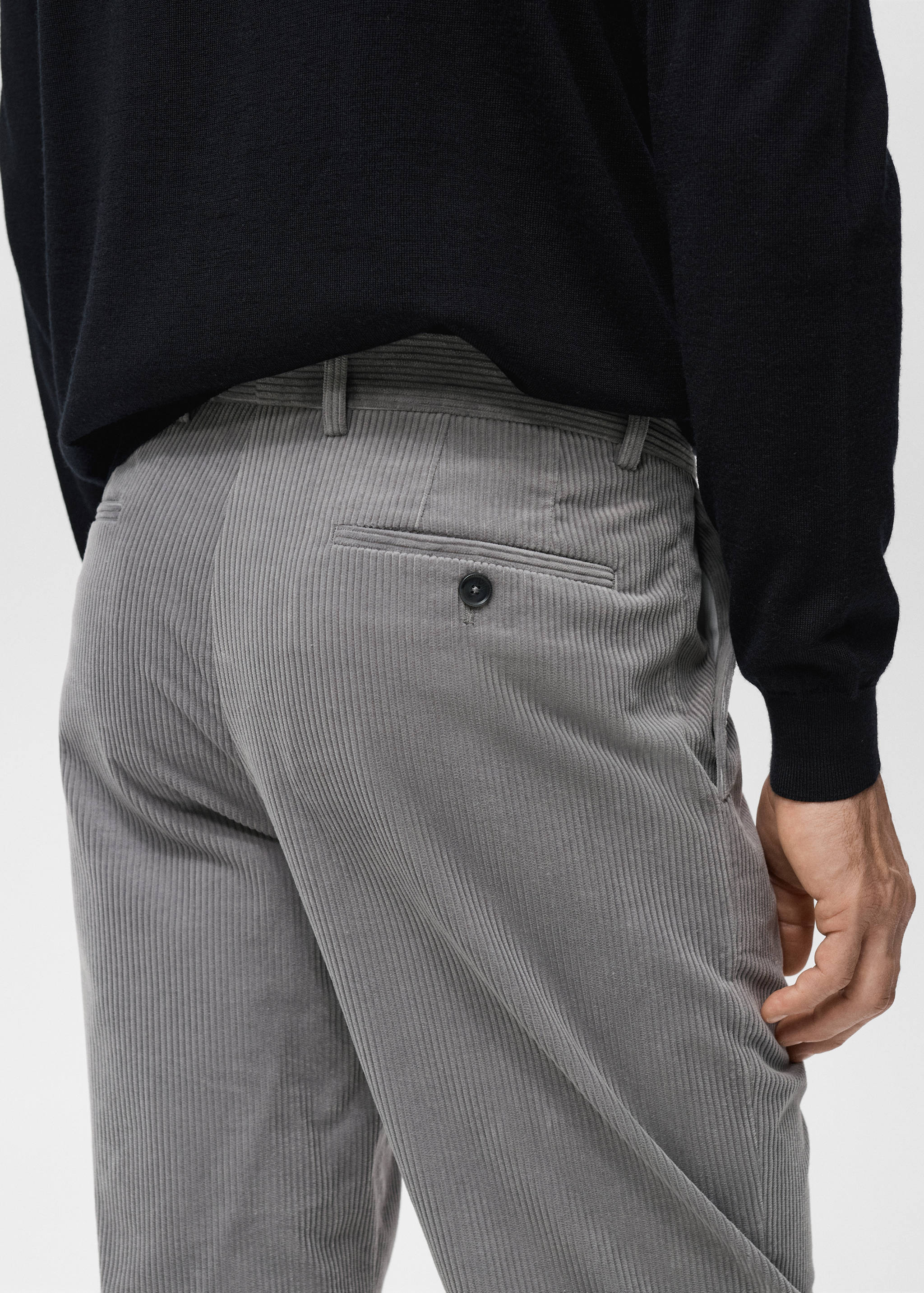 Mango trousers pierre in light vigore grey-008