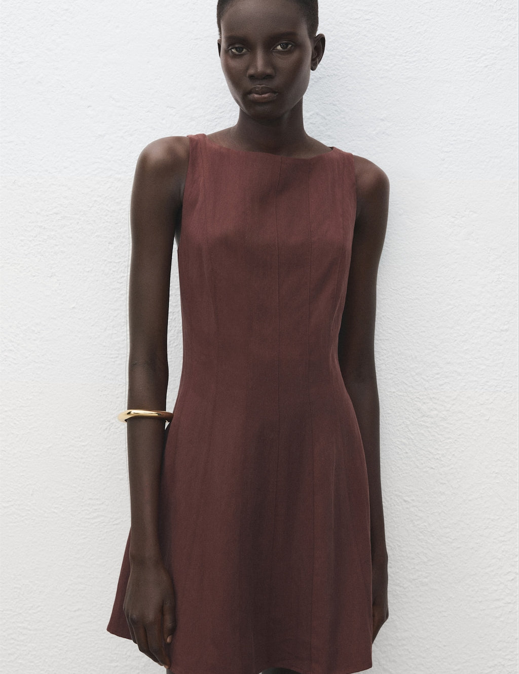 Mango dress lotus in brown - Image 1