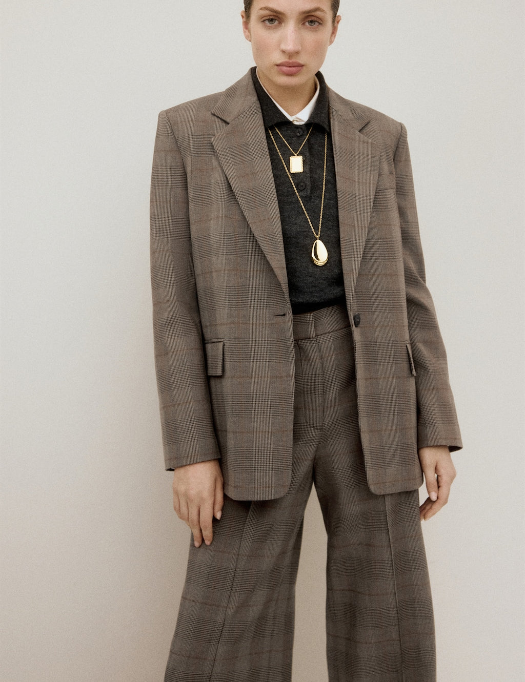 Mango trousers monet in brown - Image 1