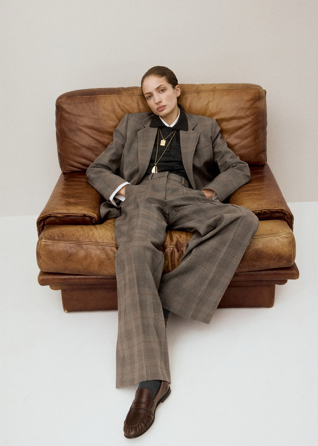 Mango trousers monet in brown - Image 4