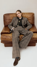 Mango trousers monet in brown - Image 4