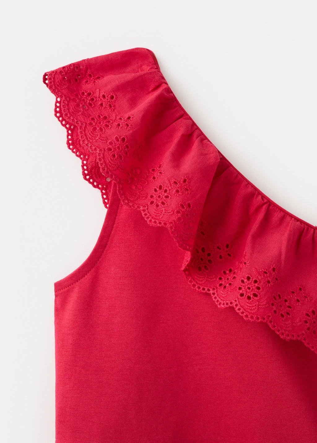 Mango t-shirt lace in red - Image 3
