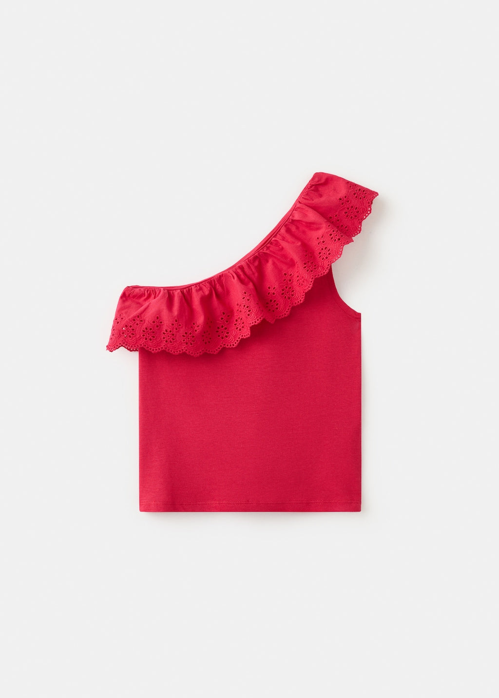 Mango t-shirt lace in red - Image 4