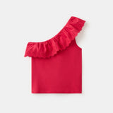 Mango t-shirt lace in red - Image 4