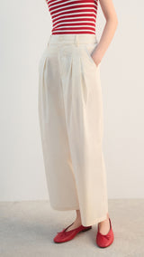 Mango trousers butter in pastel yellow - Image 1