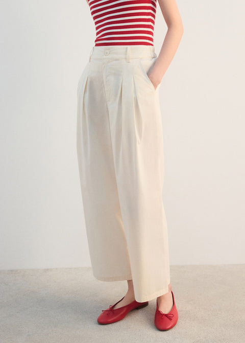 Mango trousers butter in pastel yellow