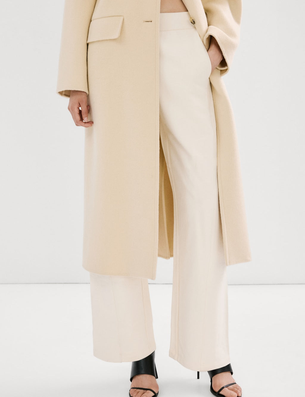 Mango trousers kora in pastel yellow - Image 1