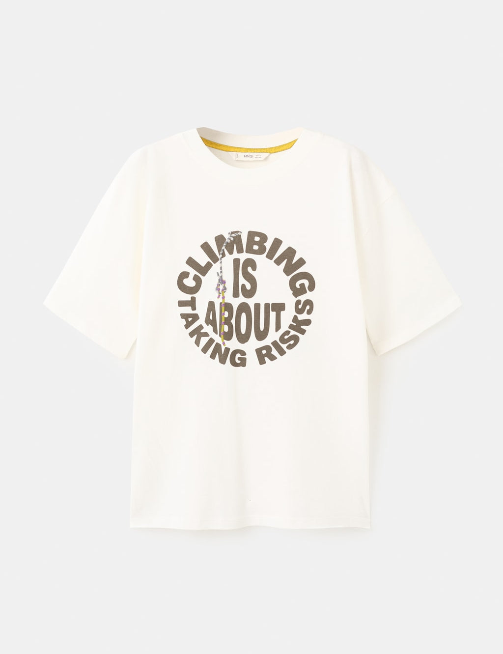 Mango t-shirt eclimb in off white - Image 2