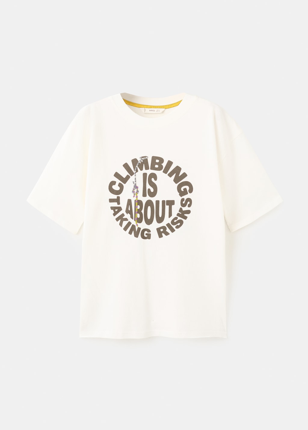 Mango t-shirt eclimb in off white - Image 2