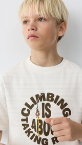 Mango t-shirt eclimb in off white - Image 4