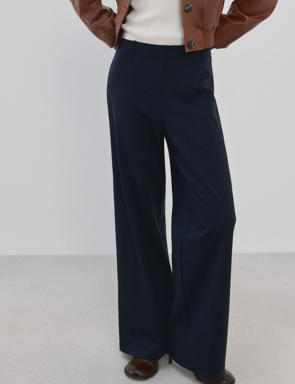 Mango trousers cynthia in navy - Image 1