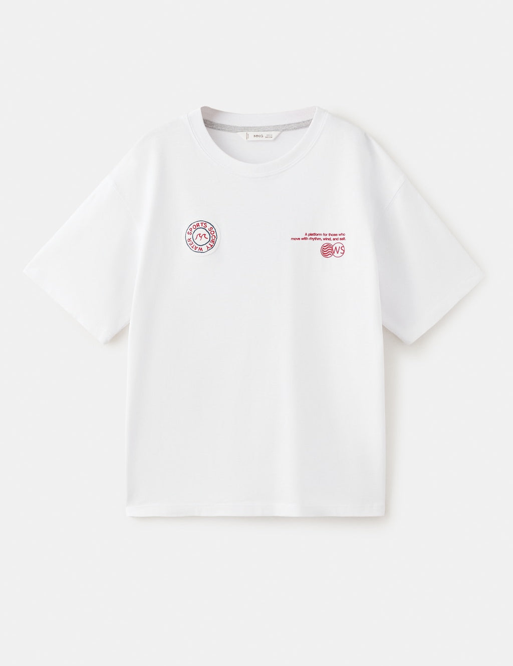 Mango t-shirt fsports in white - Image 1