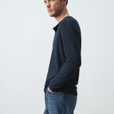Mango t-shirt panaml in navy - Image 5