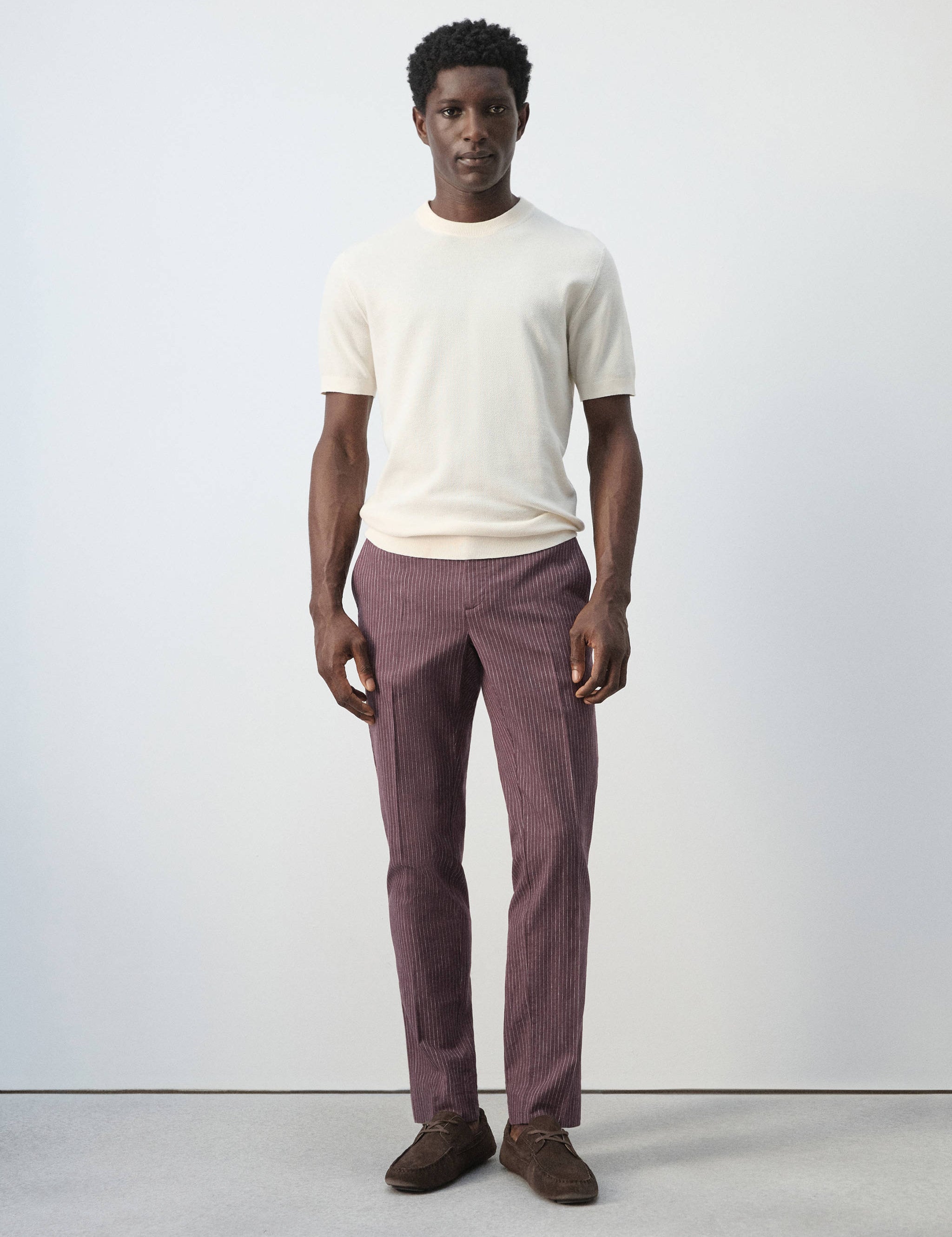 Mango trousers rainier in plum-001