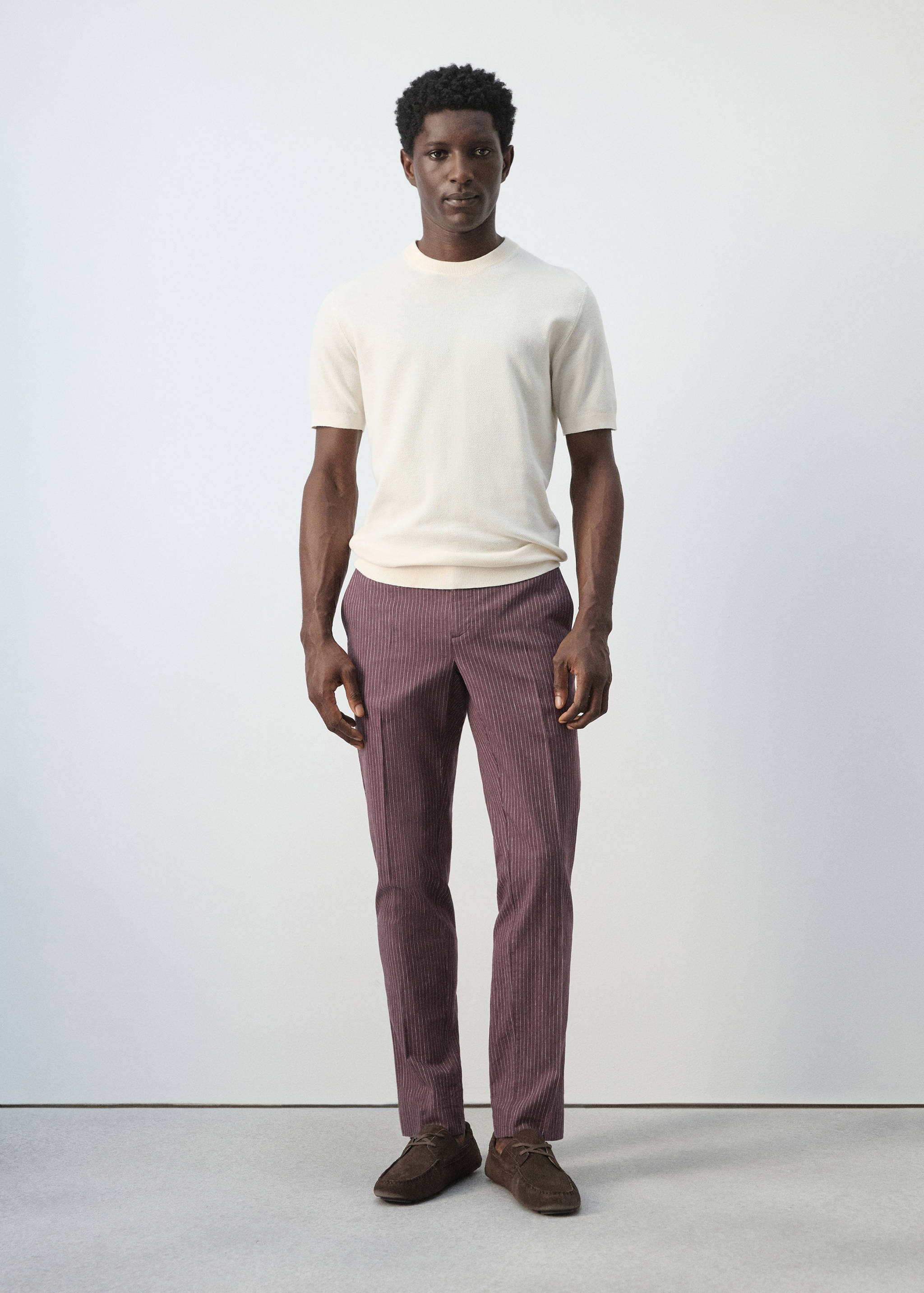 Mango trousers rainier in plum-001